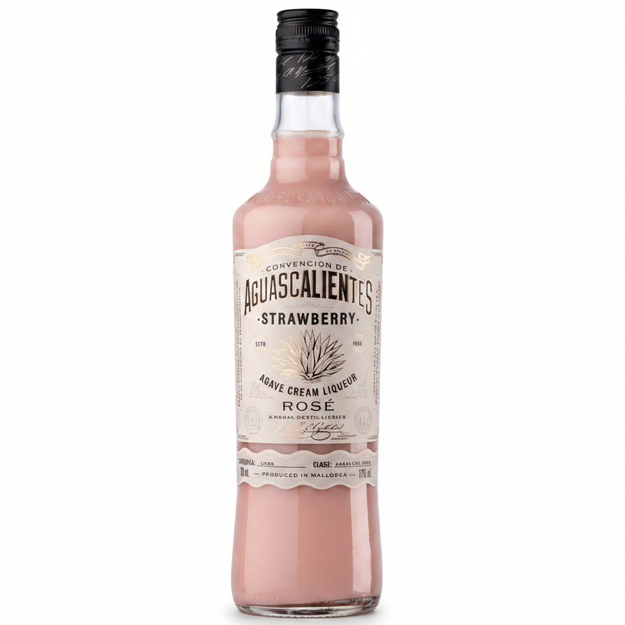 AGUASCALIENTE CREMA AGAVE STRAWBERRY - 0.7 L. 17.0 % ALC