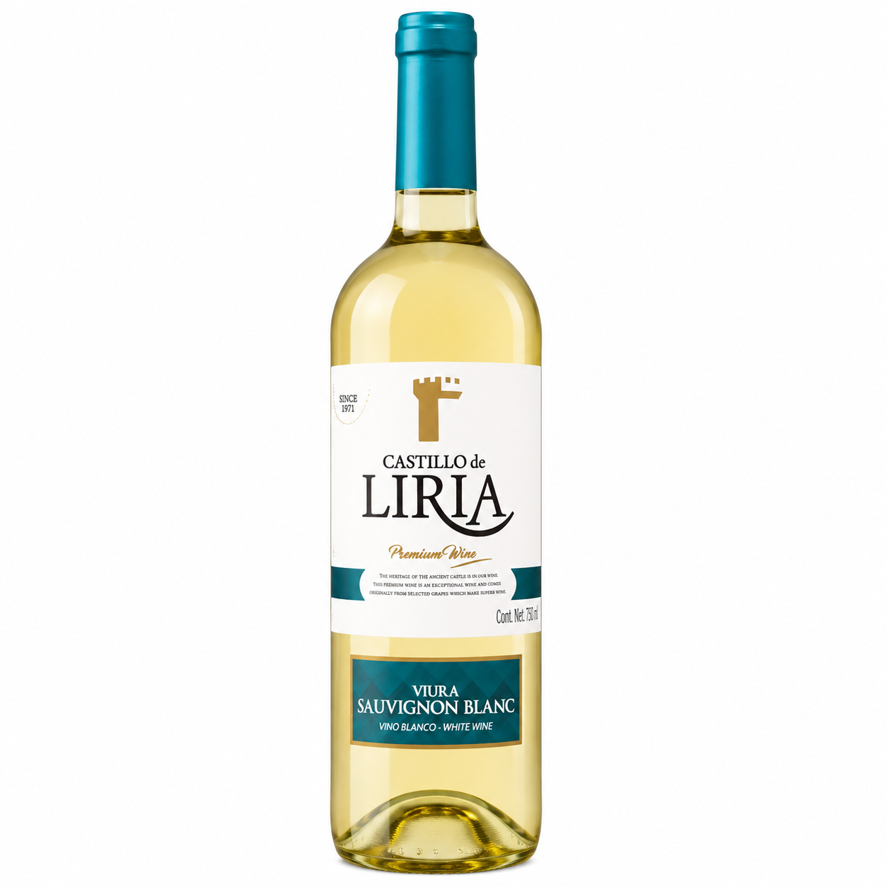 CASTILLO DE LIRIA PREMIUM VIURA VINO BLANCO - 11.5% ALC.750 ML