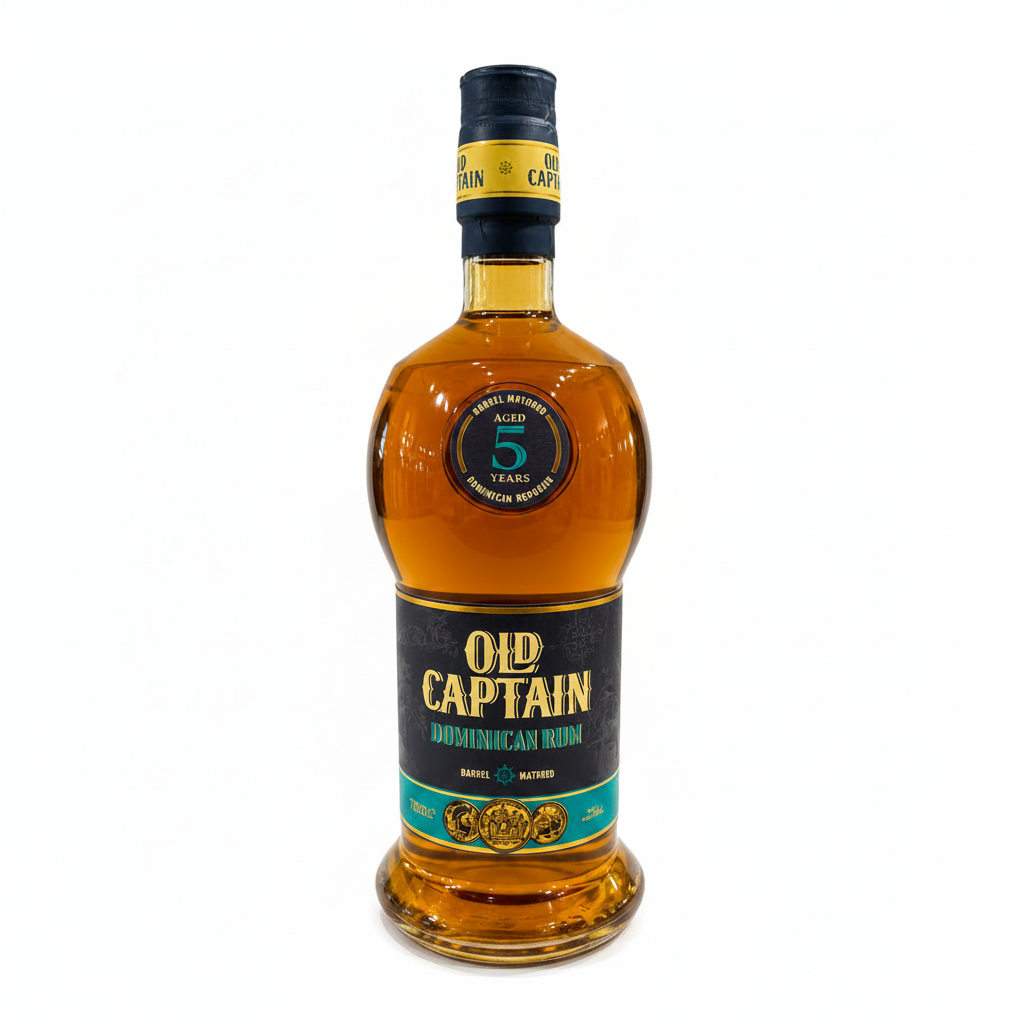 OLD CAPTAIN DOMINICAN RUM 5 YEARS 0.7 L.