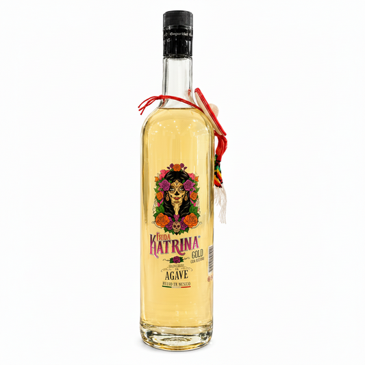 AGAVE GOLD CON GUSANO FRIDA KATRINA ALC. 38% 1L.